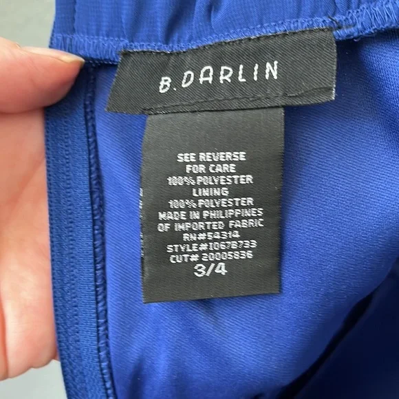 B.Darlin dark Royal blue size 3/4 above the knee dress, prom or graduati… - Picture 4 of 8